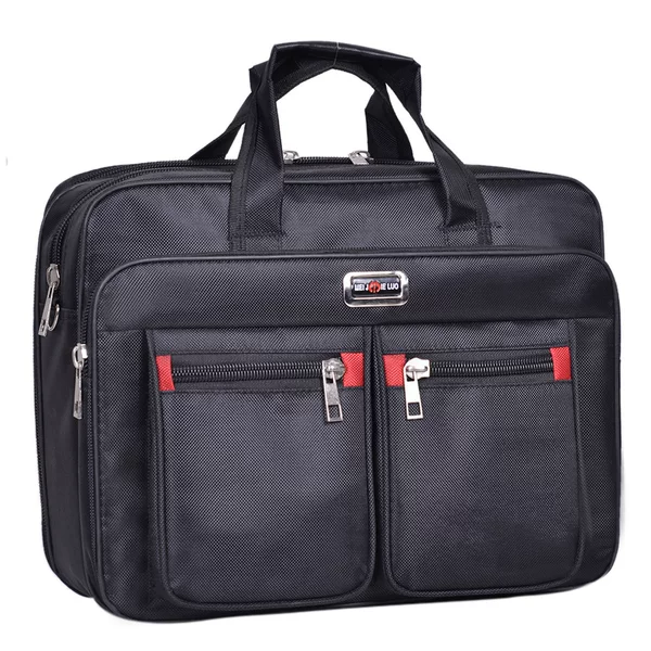 Briefcase, Export Bag, Solid Color Oxford Cloth, Stitched, Hand-Held Men's Bag, Single Shoulder, Anti-Theft, Weight-Reducing, Computer Notebook Bag
