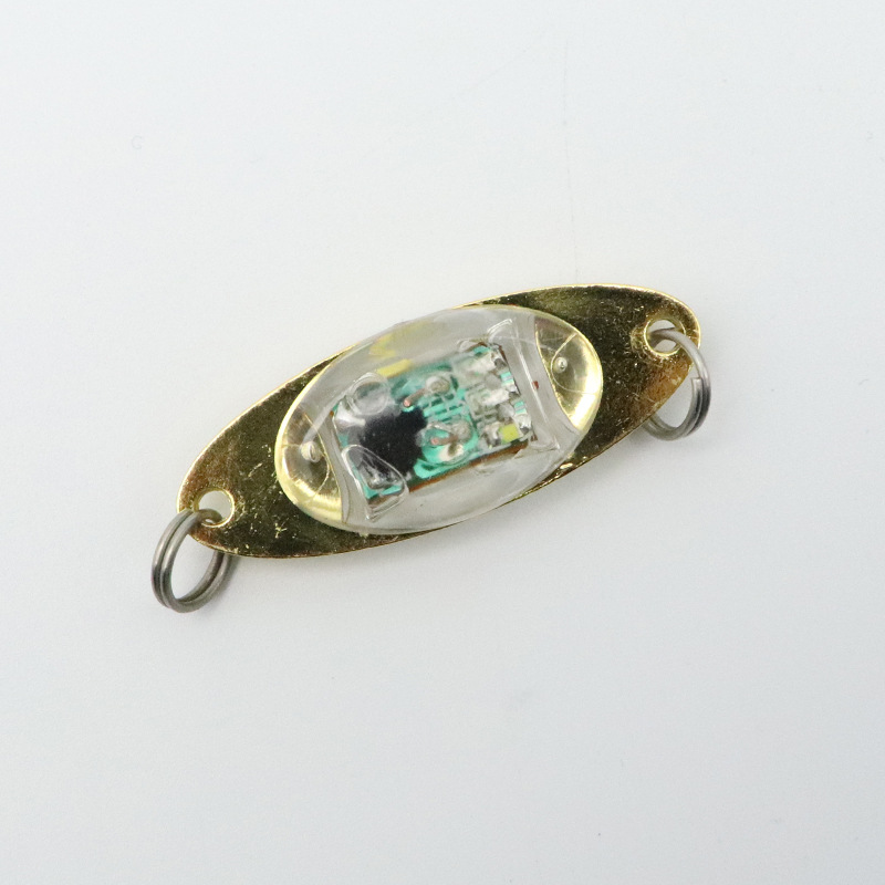 5cm LED luya lentejuelas botón batería señuelo luz LED electrónica luminosa luya cebo subacuático colección de peces