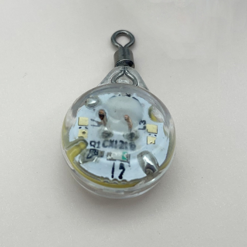 LED luya lentejuelas botón batería señuelo luz LED electrónico luminoso luya cebo subacuático pesca Luz