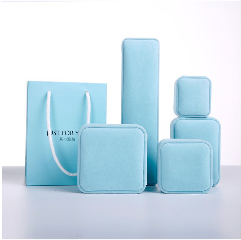 绒布盒 时尚首饰盒 新款韩版饰品盒 欧美项链盒 包装盒批发