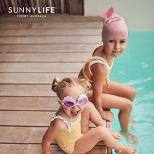 澳洲Sunnylife儿童泳帽卡通小鱼游泳男女宝宝柔软硅胶泳帽3-9岁