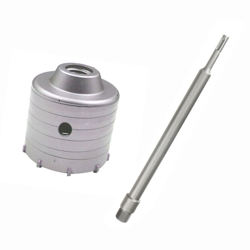 Agujero de pared abridor taladro seco a través de la pared taladro hueco pared de ladrillo de hormigón tubería de agua aire acondicionado mango cuadrado martillo eléctrico taladro de impacto