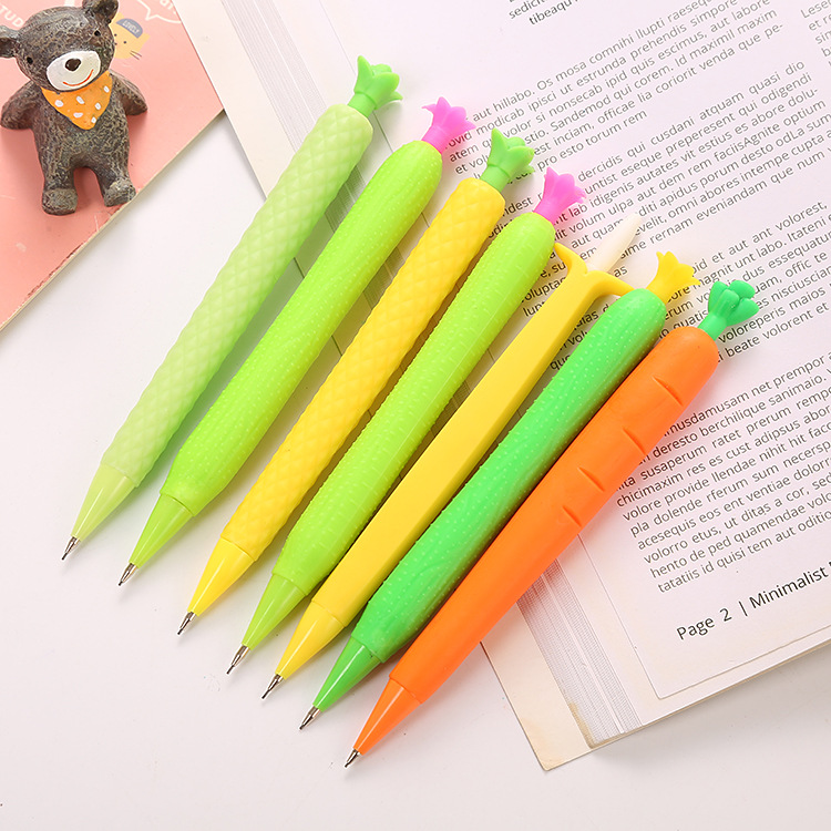 Lápiz automático creativo dibujos animados fruta escritura lápiz constante estudiante niños caligrafía cepillo plástico lápiz móvil