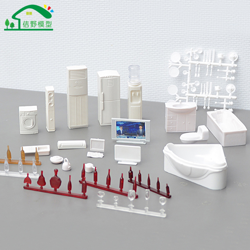 Mini Artificial Micro Refrigerator Washing Machine Sanitary Ware Tv Tableware Kitchen and Bathroom Model Construction Sand Table Material 1/30 Mini Artificial Micro Refrigerator Washing Machine Sanitary Ware Tv Tableware Kitchen and Bathroom Model Construction Sand Table Material 1/30