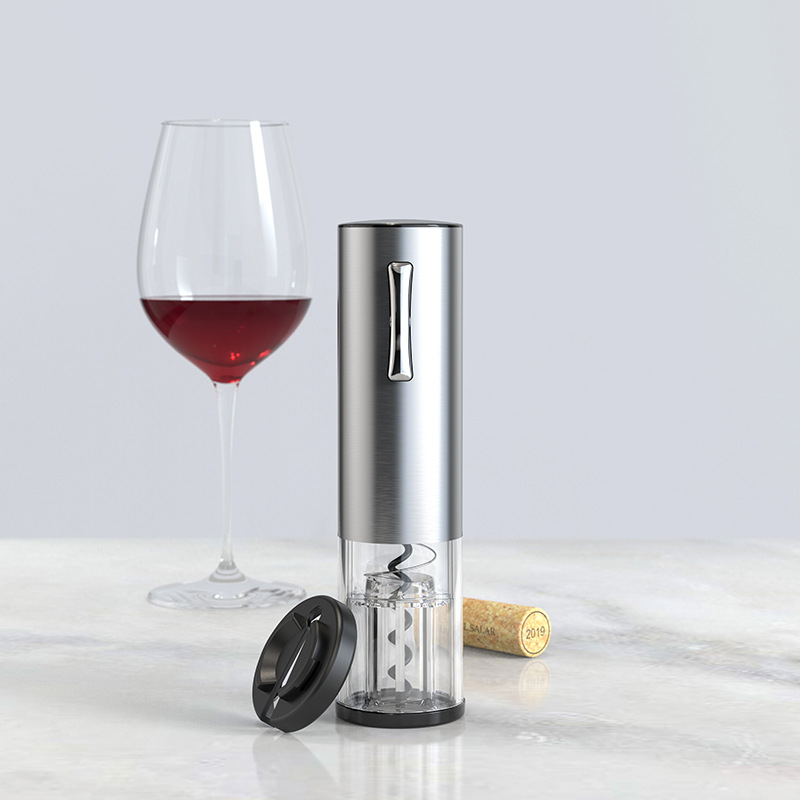 Fábrica modelo privado de litio recargable abridor de vino de alta gama de luz LED tubo de metal ligero táctil recargable abridor de botellas eléctrico