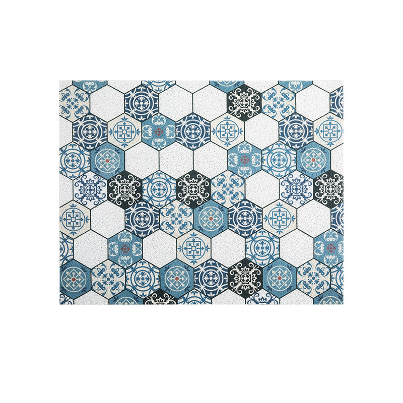 Alfombra de piso de anillo de seda Alfombra de puerta antideslizante nórdica Alfombra de pasillo Alfombra de pie de anillo de seda se puede cortar