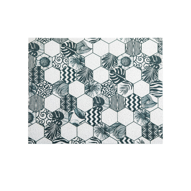 Alfombra de piso de anillo de seda Alfombra de puerta antideslizante nórdica Alfombra de pasillo Alfombra de pie de anillo de seda se puede cortar