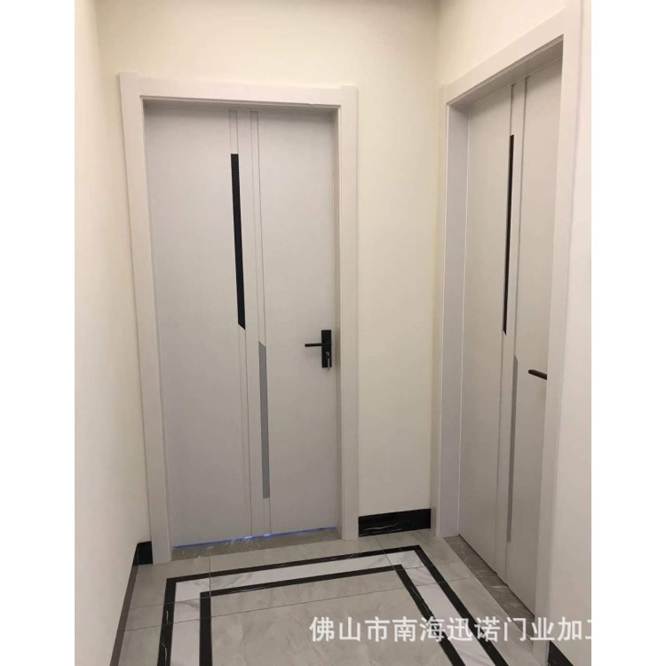 Puerta de madera de aluminio simple puerta minimalista puerta interior mudo dormitorio habitación insonorizada puerta del hotel puerta ecológica puerta plana fabricante