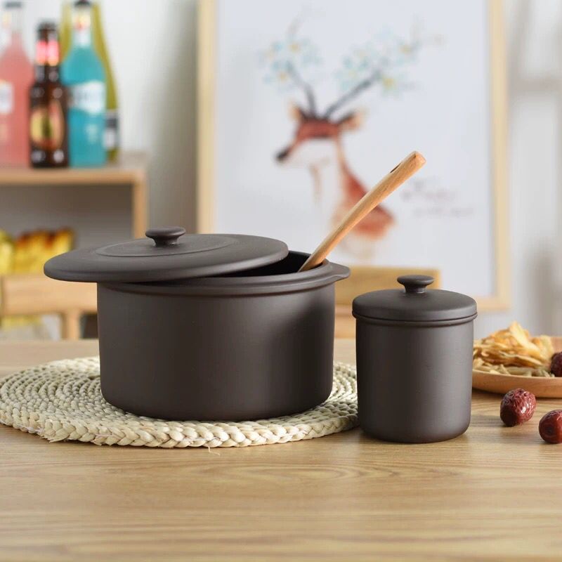 紫砂单盖隔水炖盅陶瓷养生人参燕窝炖罐沙县小吃炖罐蒸炖瓦罐350