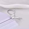 Gemstone ring with letters, simple and elegant design, English letters