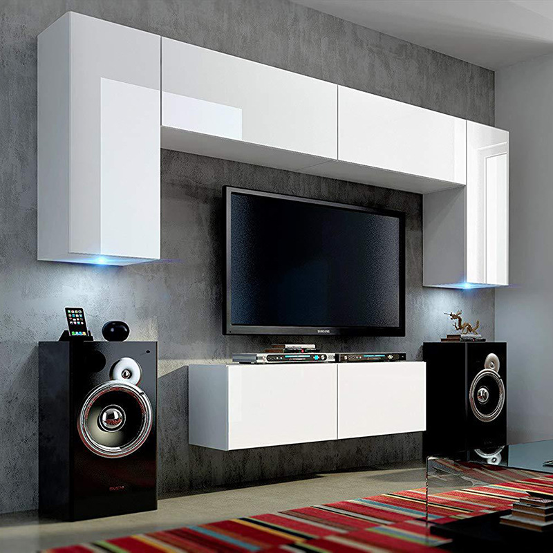 Luz hogar nórdico TV gabinete simple combinación moderno pequeño apartamento sala de estar TV gabinete muebles image 5