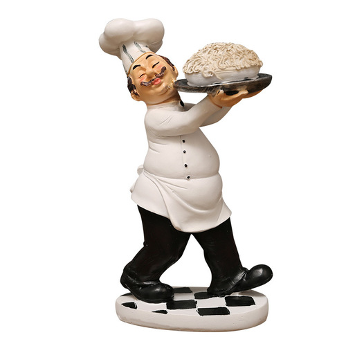 New European style chef model ornaments for home living room, cake shop, cafe table decoration and furnishings dropshipping