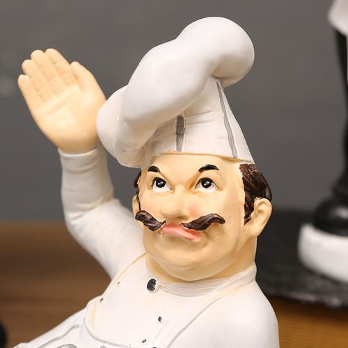 New European style chef model ornaments for home living room, cake shop, cafe table decoration and furnishings dropshipping