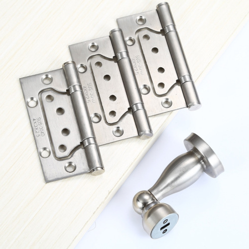 Stainless steel hinges, silent slot-free wooden door bearings, hydraulic hinges, three-leaf hinges and door suction