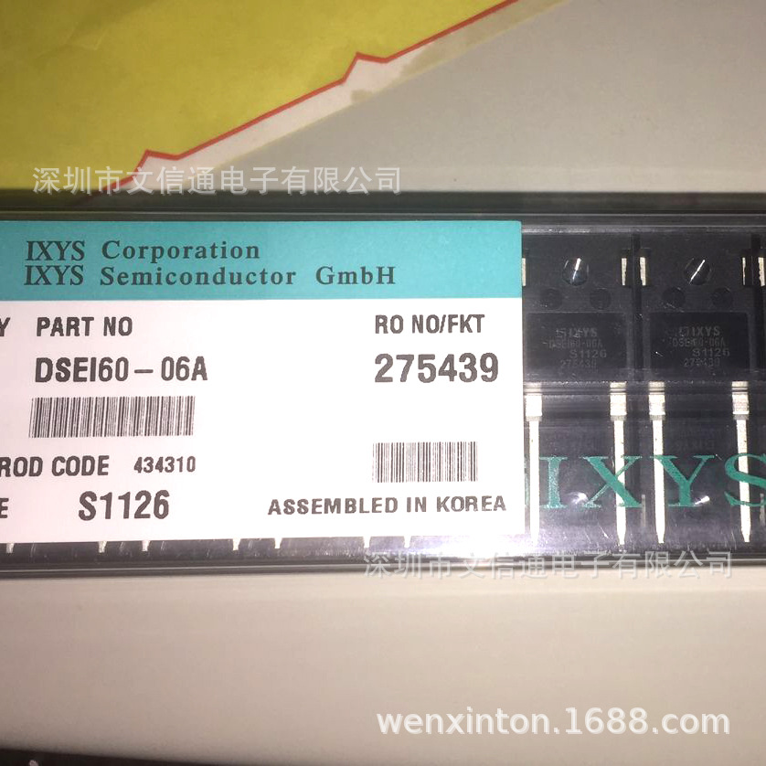 DSEI60-12A DSEI60-10A DSEI60-06 快恢复二极管TO-247 全新原装