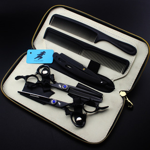 Black Baking Paint Dragon Handle Freelander Classic Hair Cutter Set Flat Cutter Thin Cutter Comb Scraper