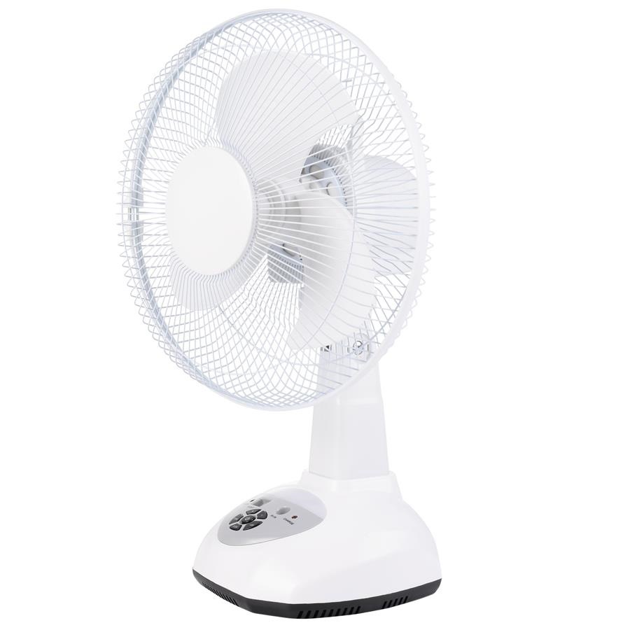 S012 12 pulgadas 9 velocidad de viento iluminación LED puede cargar el ventilador de escritorio de emergencia ventilador de carga de teléfono móvil