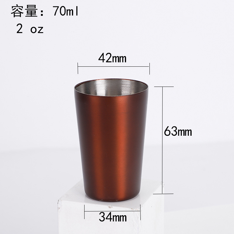 Individual shot glass stainless steel
