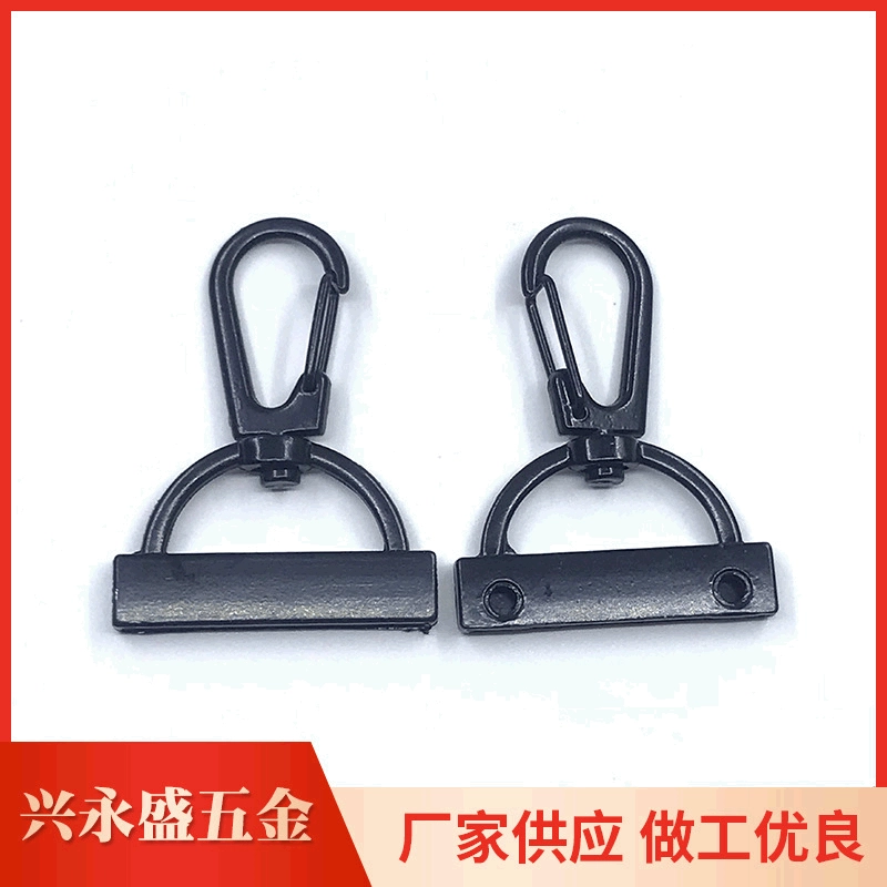 Оптовая Продажа с фабрики электрофорез Черная Тесьма двойное отверстие винт подвесная Пряжка Чехол для мобильного телефона подвесная Пряжка для веревки цинковый сплав Пряжка для собак