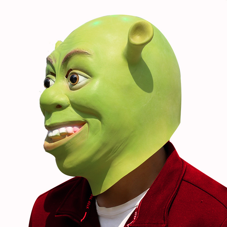 Nuevo Halloween látex Shrek máscara mascarada película y televisión tema divertido máscara fábrica al por mayor sombrerería