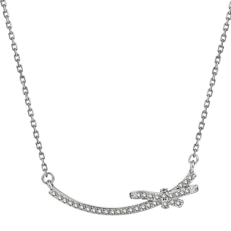 S925 sonrisa arco collar moda femenina Singapur nicho diseño simple clavícula cadena ins Internet celebridad colgante