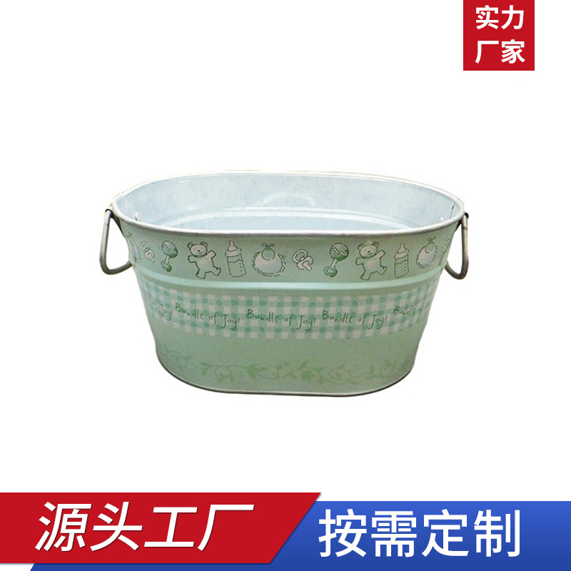 工厂椭圆形马口铁盆工厂创意铁艺软装花盆马口铁工艺品摆件