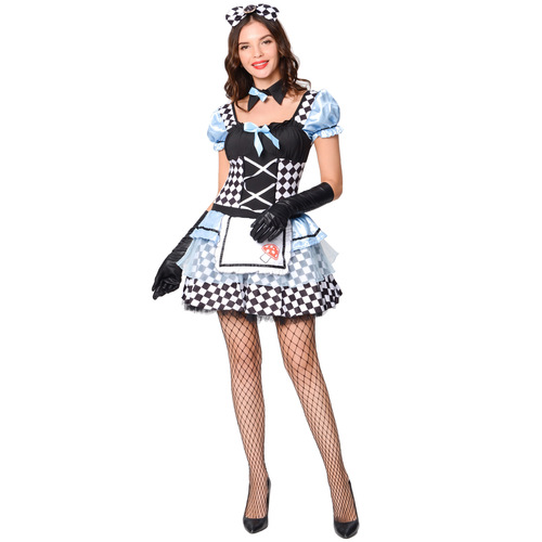 M-XL Halloween costume adult female Ellie maid silk vampire clown lolita tutu princess