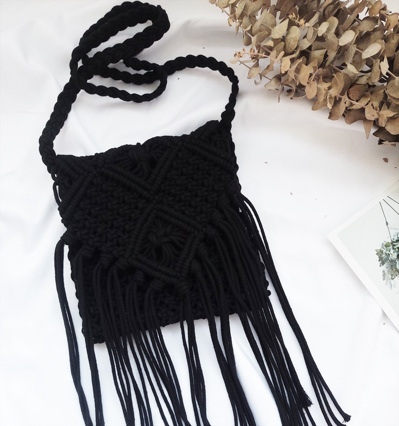 Beach ethnic woven one-shoulder bag