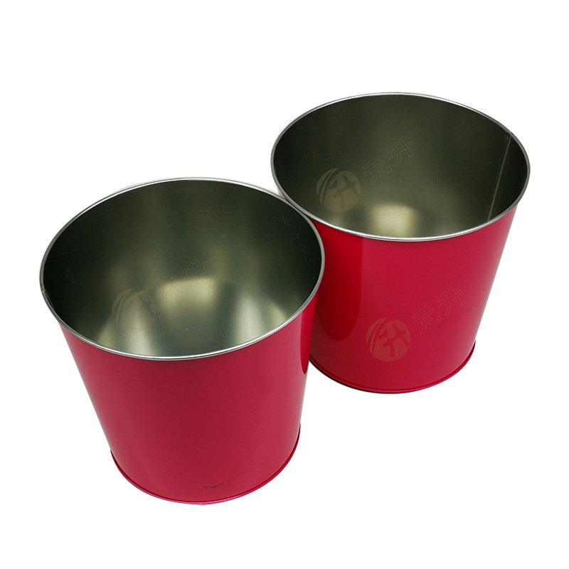 红色电影院爆米花储物桶金属铁酒罐蛋糕盒包装厂家马口铁茶叶桶