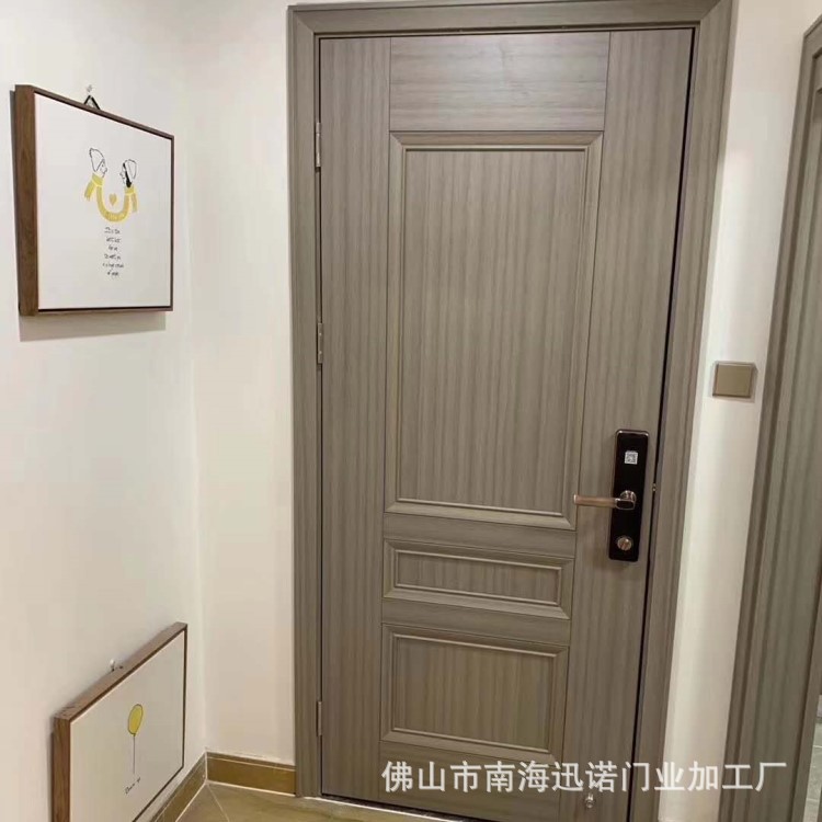 Puerta compuesta de madera maciza de estilo europeo dormitorio puerta plana apartamento familiar puerta corredera de interior puerta invisible personalizado image 3