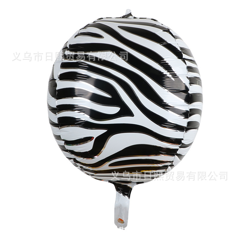 22 pulgadas tridimensional 4D animal patrón película de aluminio globo patrón de leopardo patrón de tigre patrón de serpiente fiesta de cumpleaños decoración globo diseño