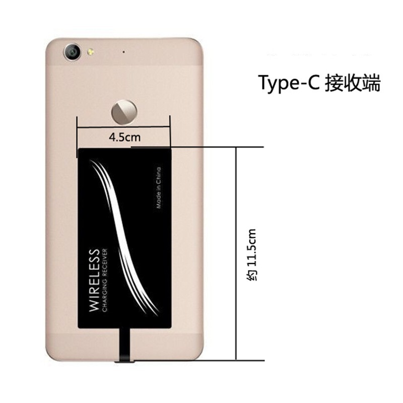 Tipo-c cristal K9 cargador inalámbrico de teléfono móvil para Huawei OPPO vivos pegatina trasera recibir parche de bobina