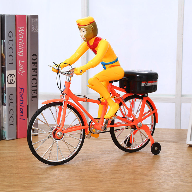 New Monkey King Pig Electric Light Music Bicycle Stall Electric Children's Toys Wholesale