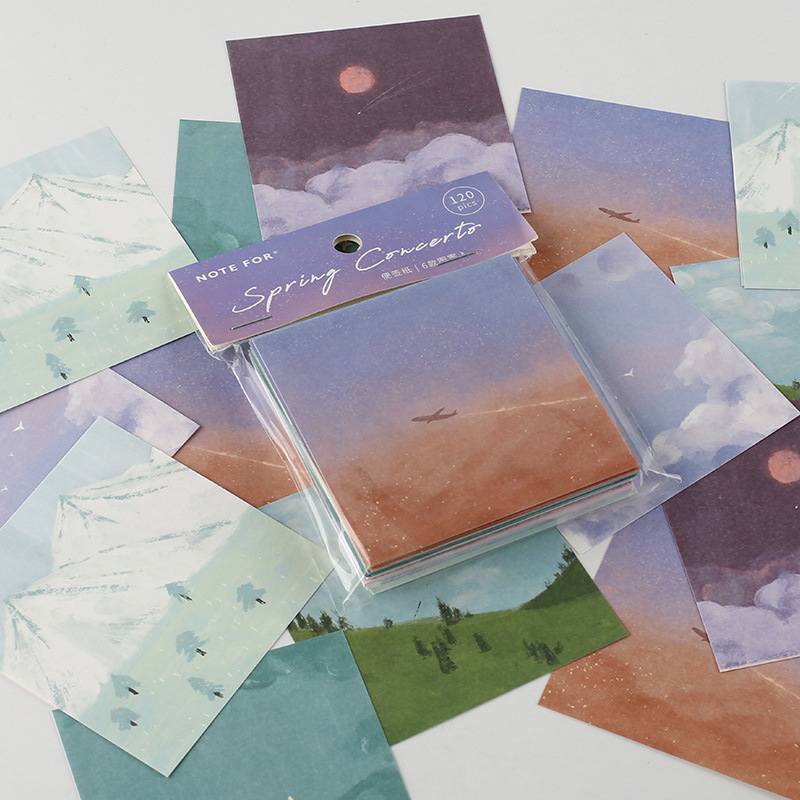 Nota para chunye concierto nota libro diario decoración Collage material nota papel