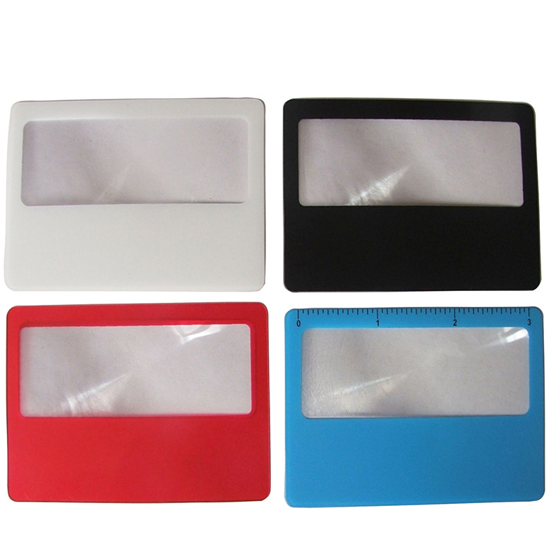 广州批发订购PVC放大镜 可印logo广告名片放大镜