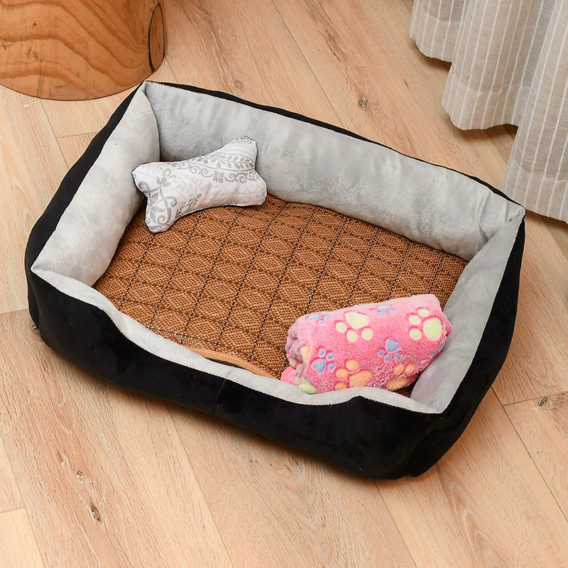 Гнездо для домашних животных (собак и кошек), четырёхсезонное плюшевое подушечное охлаждающее летнее коврик, множественные размеры