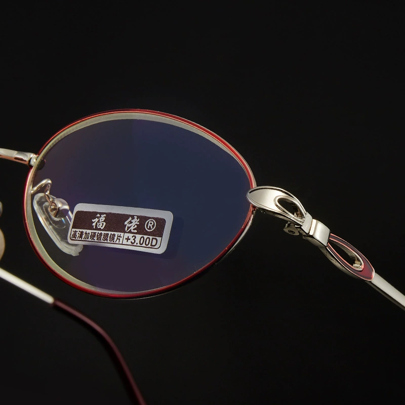 福佬 Reading glasses for women, comfortable, ultra-light, full-frame glasses with film, resin, anti-blue light, anti-blue light, reading glasses