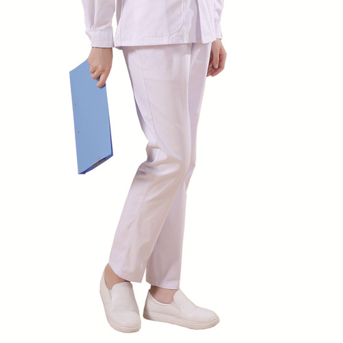 Nurse Pants White Summer Nurse Pants Powder Blue Green Elastic Waist Work Pants Nurse Uniform Plus Size Doctor Pants