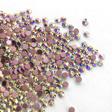 定制新款仿奥钻粉底超闪亮美甲玻璃平底钻diy手机壳贴钻水钻批发