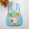 Three dimensional children's waterproof eating bib for food, with pocket