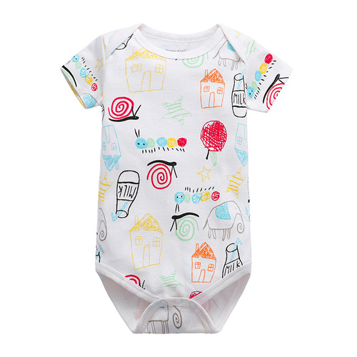 Manufacturer wholesale newborn baby triangle khaki Carter baby one-piece bodysuit baby summer one-piece bodysuit