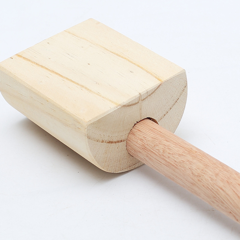 Placa de arcilla de madera maciza de cerámica arcilla herramienta de arcilla de plástico palo de madera martillo con dientes raqueta herramienta de cerámica al por mayor