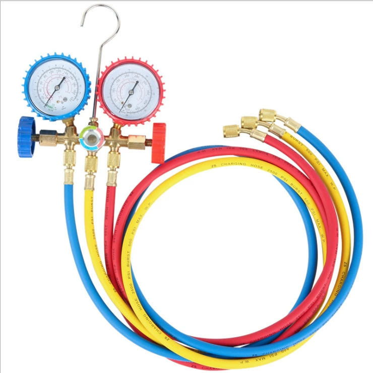 Автомобильный кондиционер фторидер 536G костюм для инструментов манометр для снега хладагент двойной измерительный клапан для наполнения жидкости давление R134A