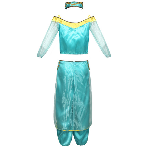 M-XXL Aladdin's Magic Lamp Jasmine Princess Dress COS Game Uniform Halloween Costume Cosplay Costume