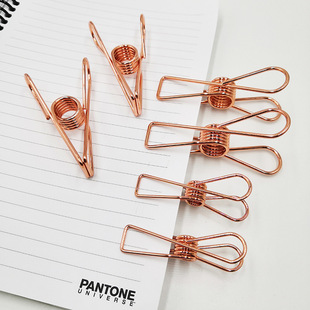 Silver Clip Golden Fish Tail Clip Rose Gold Long Tail Clip Color Dovetail Clip Creative Hollow Clip Office Folder