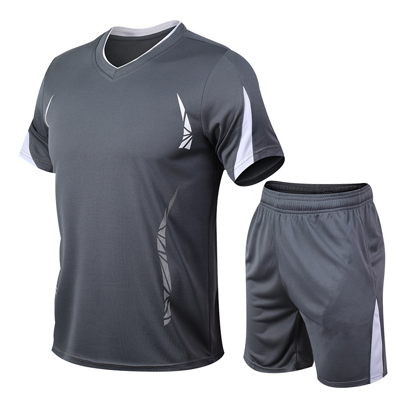 Men's short sleeve T-shirt suit 2019 summer men's sports T-shirt suit basketball outdoor casual T-shirt wholesale tide