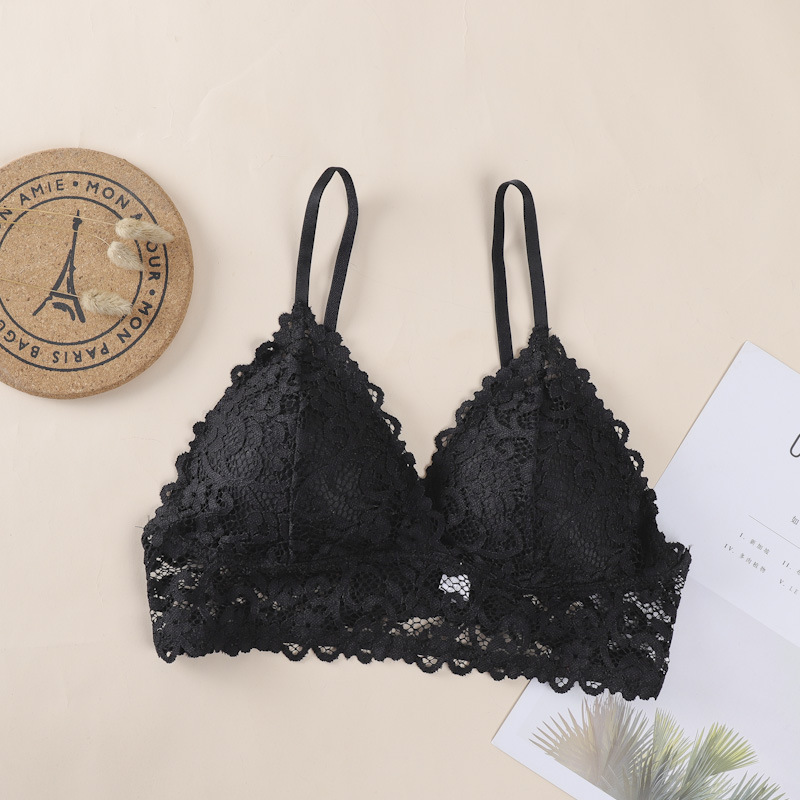 Nuevo sujetador de encaje cómodo push up sexy belleza espalda inalámbrica chica ropa interior cómodo sujetador sin costuras agradable a la piel