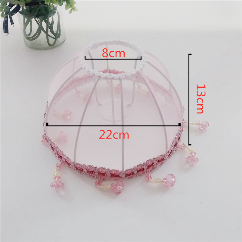[Xianfan] venta al por mayor Rosa pantalla productos semiacabados malla gasa Marco de hierro con cuentas colgantes Internet celebridad hecho a mano DIY