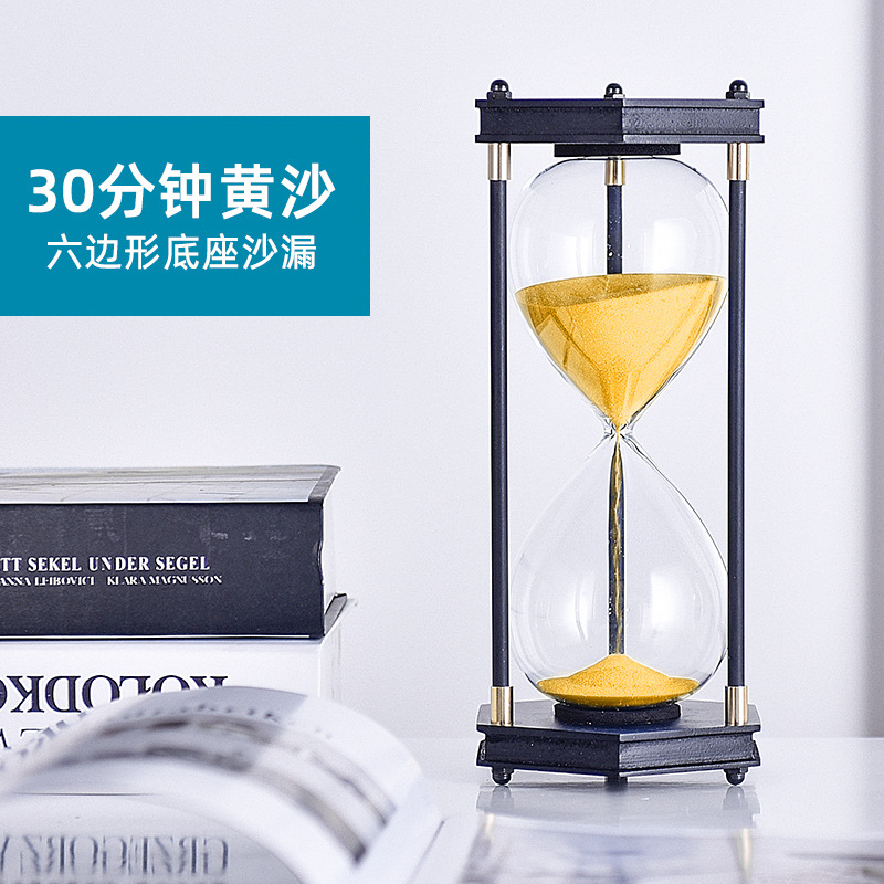Temporizador de reloj de arena directo de fábrica para niños resistente a la caída de 30 minutos reloj de arena de tiempo creativo adornos de reloj de arena