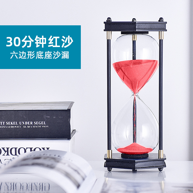 Temporizador de reloj de arena directo de fábrica para niños resistente a la caída de 30 minutos reloj de arena de tiempo creativo adornos de reloj de arena